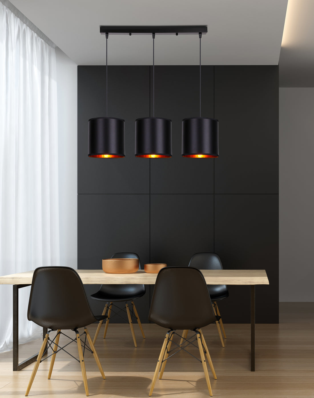Suspension 3 Lampes Acier E27 · Candida · photo 2