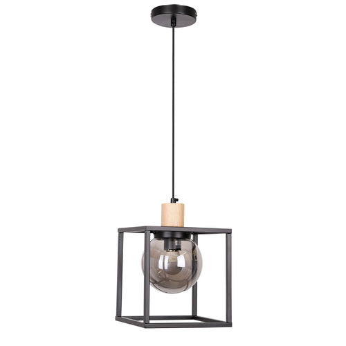 Suspension Vintage en Métal & Verre - Retro