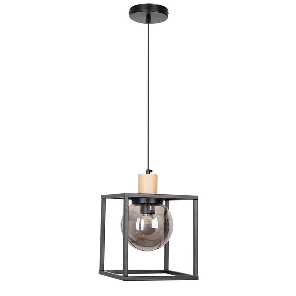 Suspension Vintage en Métal & Verre - Retro