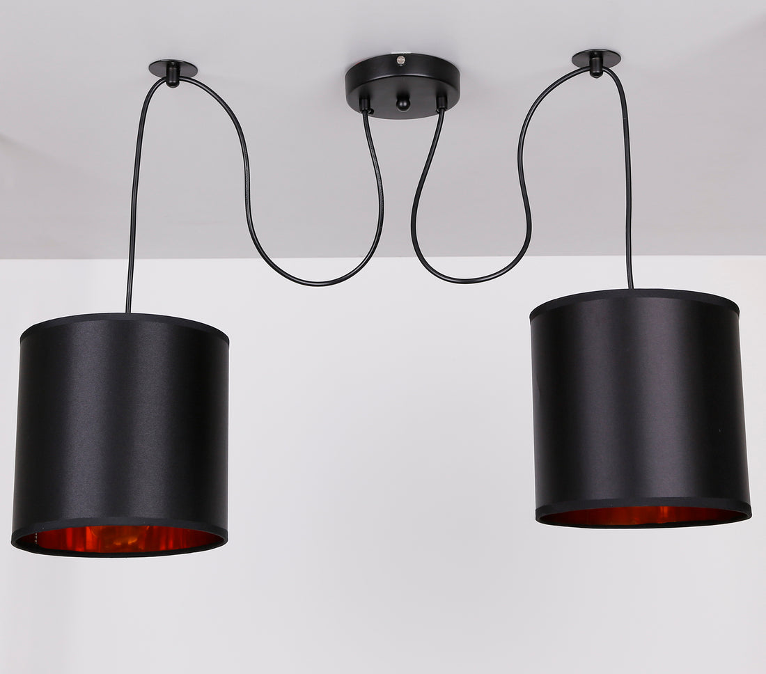 Suspension 2 Lampes Acier E27 · Candida · photo 3