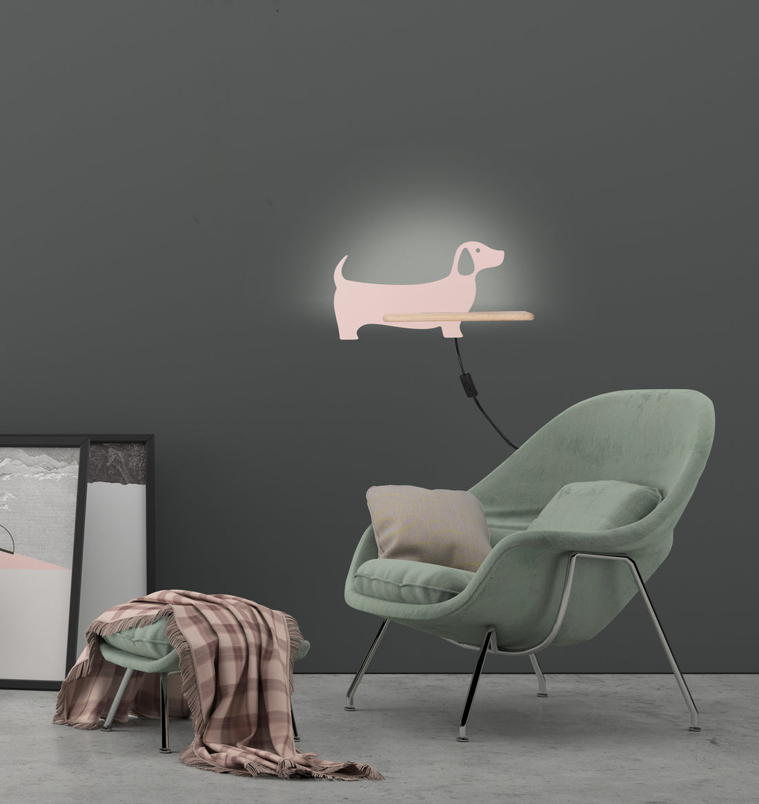 Applique murale LED Bois Rose · Dog · photo 2