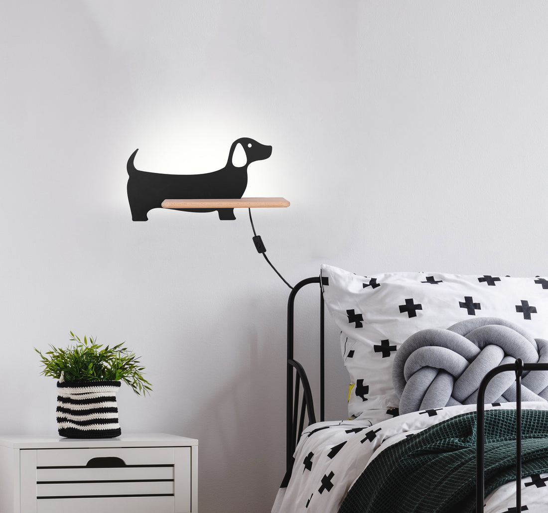 Applique murale LED Bois Noir · Dog · photo 2