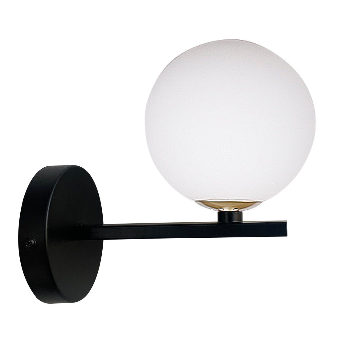 Applique murale Acier Verre Noir · Kama