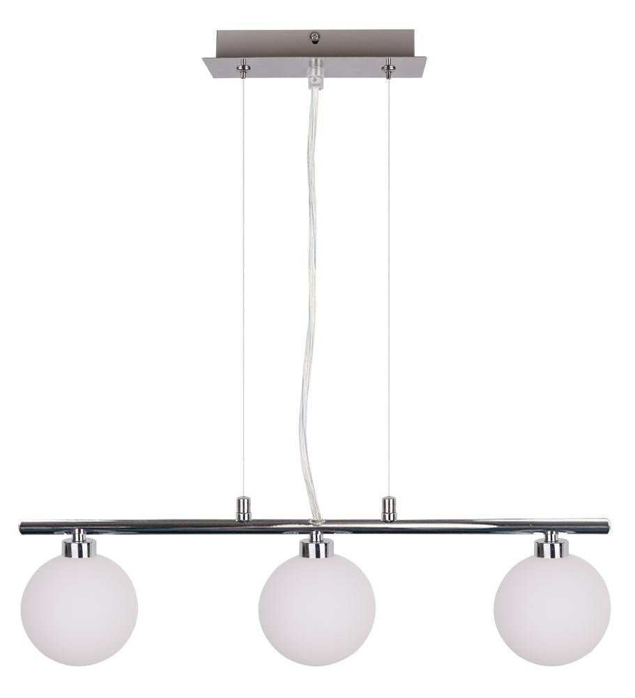 Suspension 3 Lampes Acier Verre · Raisa