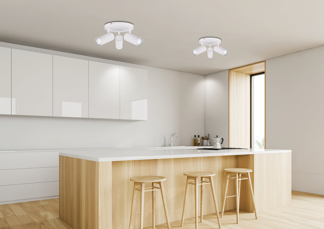 Plafonnier 3 Lampes Acier Blanc · Colly · photo 4