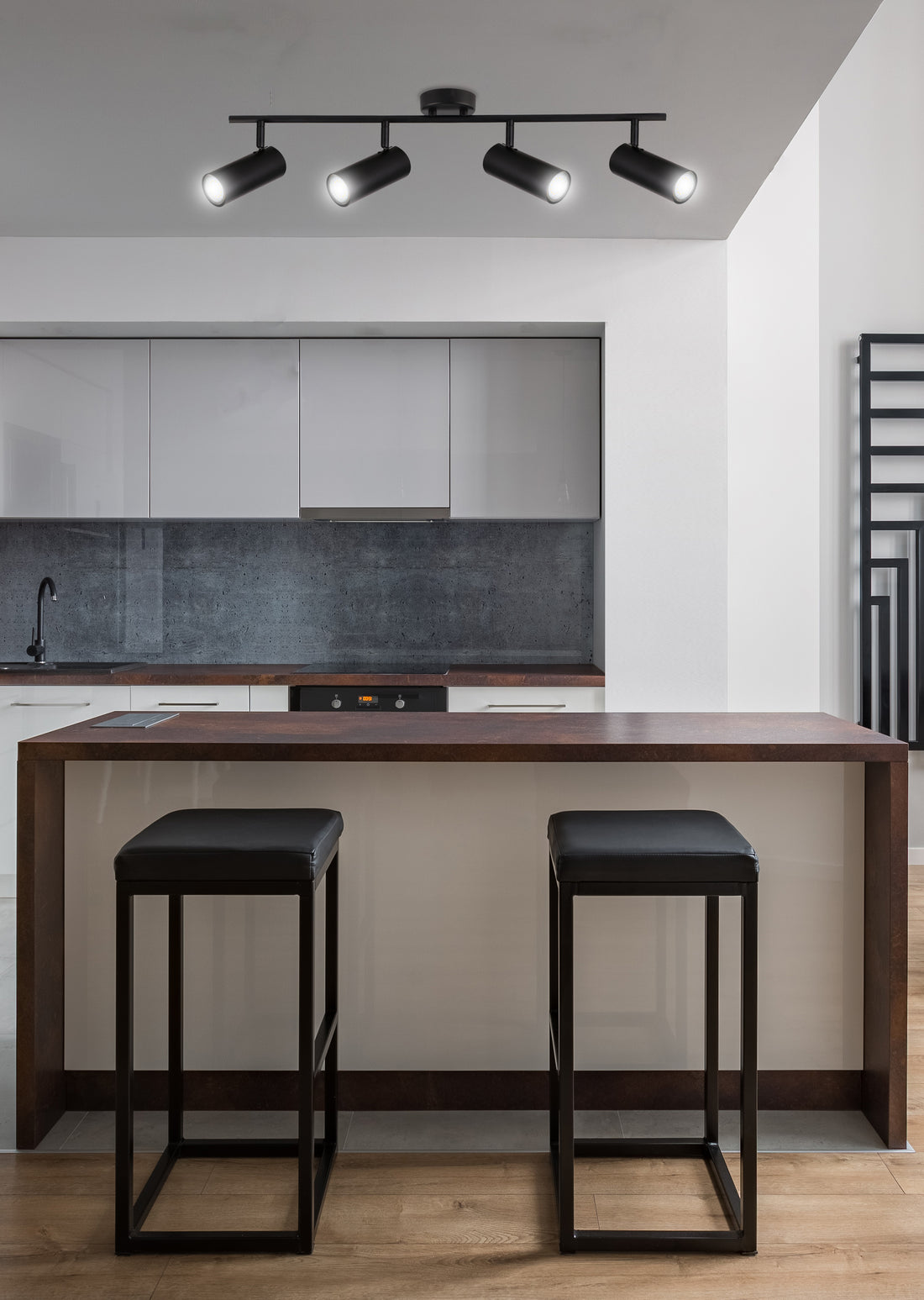 Plafonnier 4 Lampes Acier Noir · Colly · photo 3