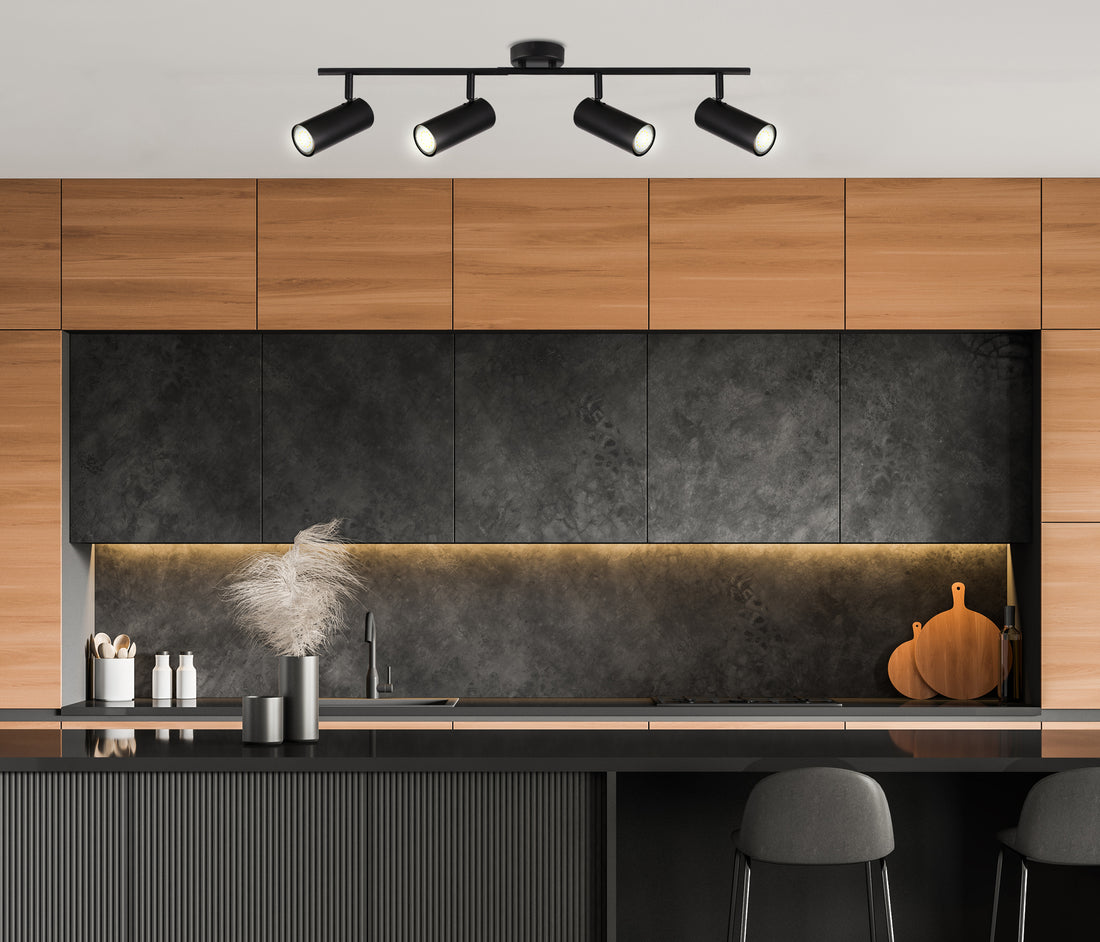 Plafonnier 4 Lampes Acier Noir · Colly · photo 4