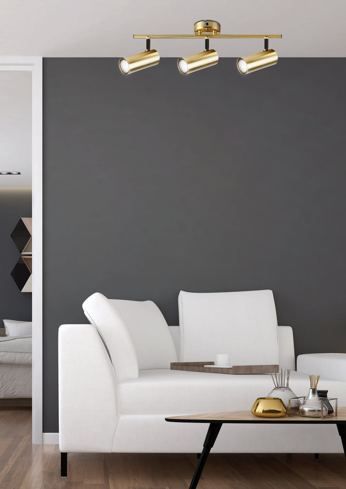 Plafonnier 3 Lampes Acier GU10 · Colly · photo 4