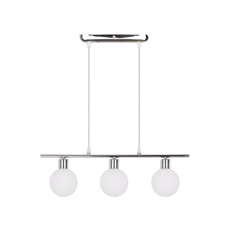 Suspension 3 Lampes Métal Verre · Oden