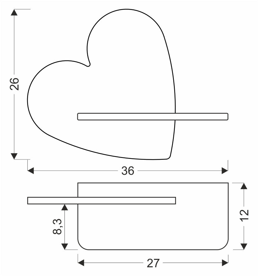 Applique murale LED Bois · Heart · photo 2