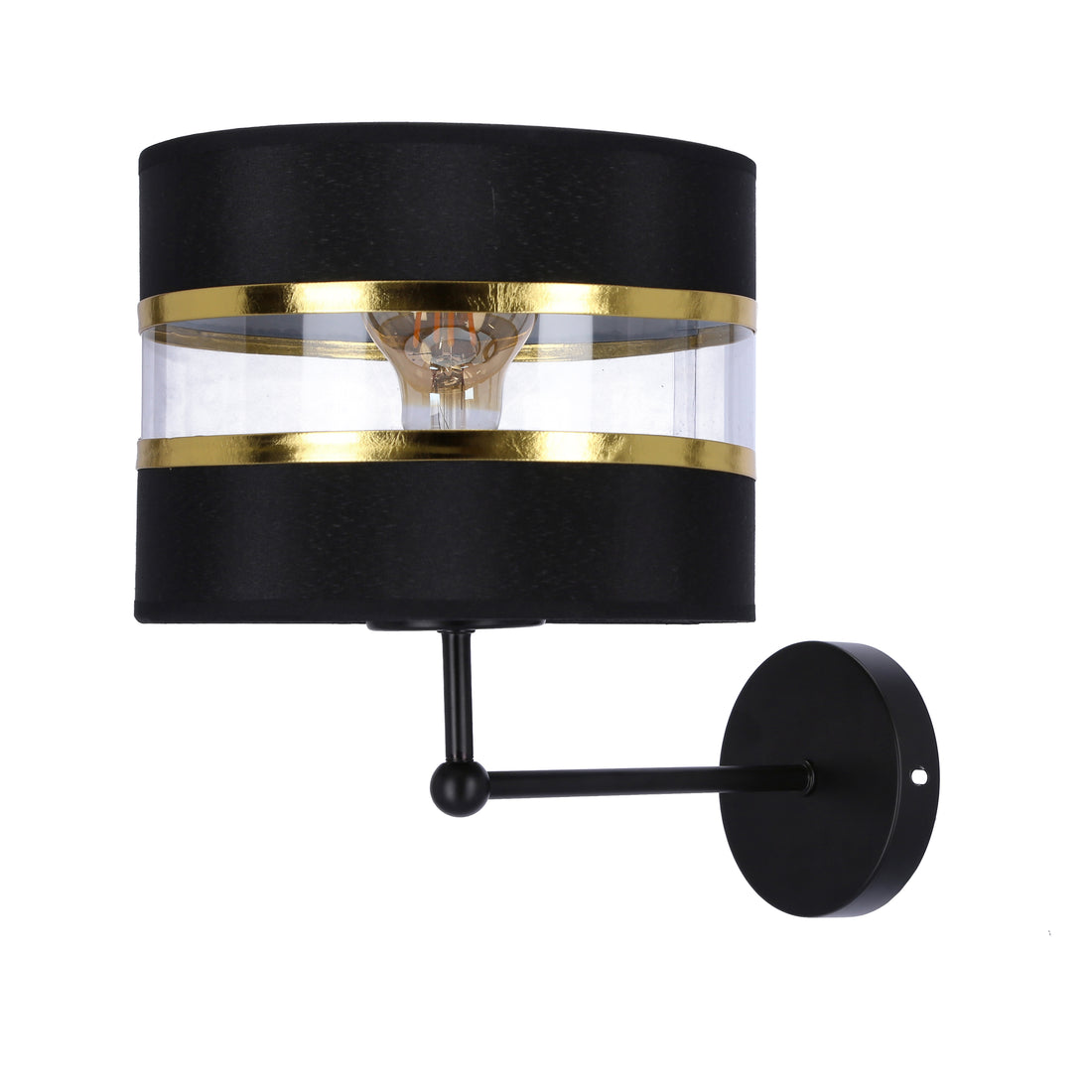 Applique murale Acier Tissu Noir Doré · Andy