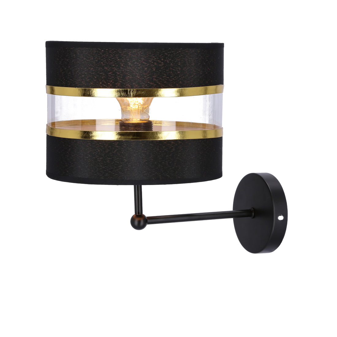 Applique murale Acier Tissu Noir Doré · Andy · photo 3