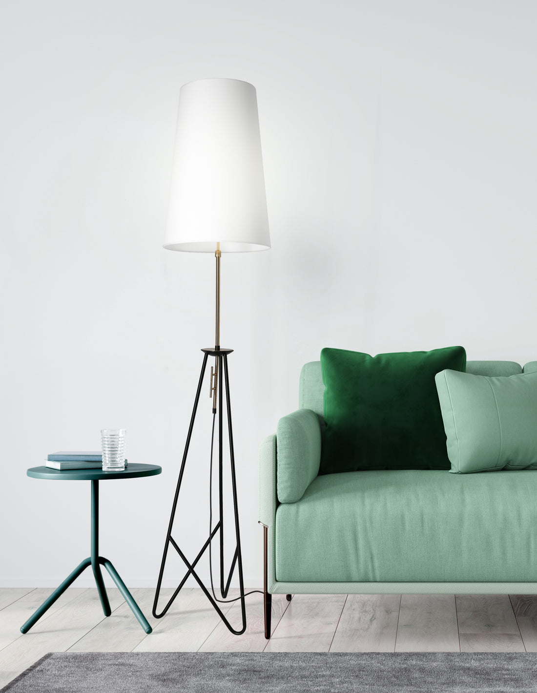 Lampadaire Acier Tissu · Taflo · photo 2