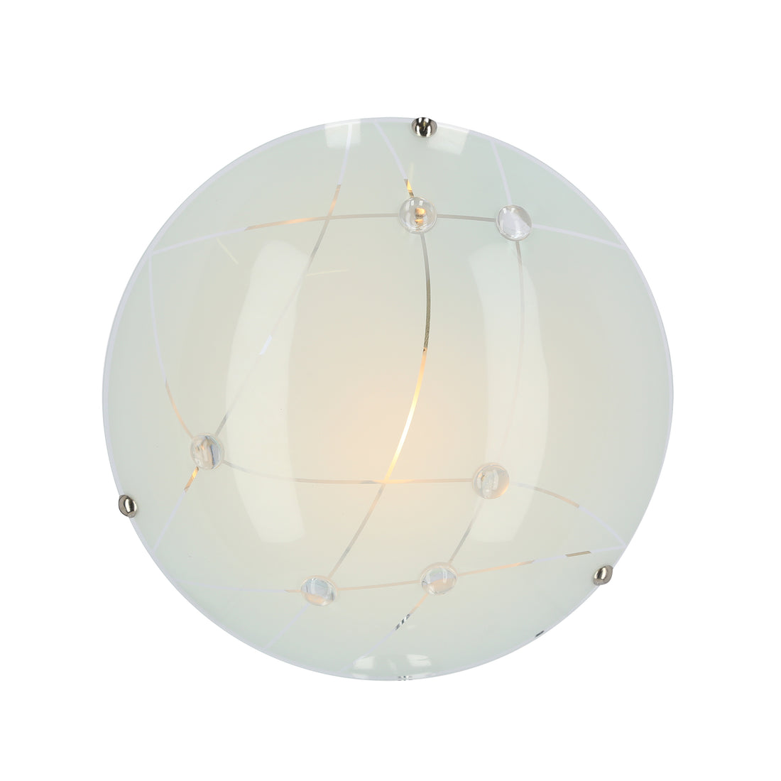 Plafonnier Acier Verre Transparent · Duca