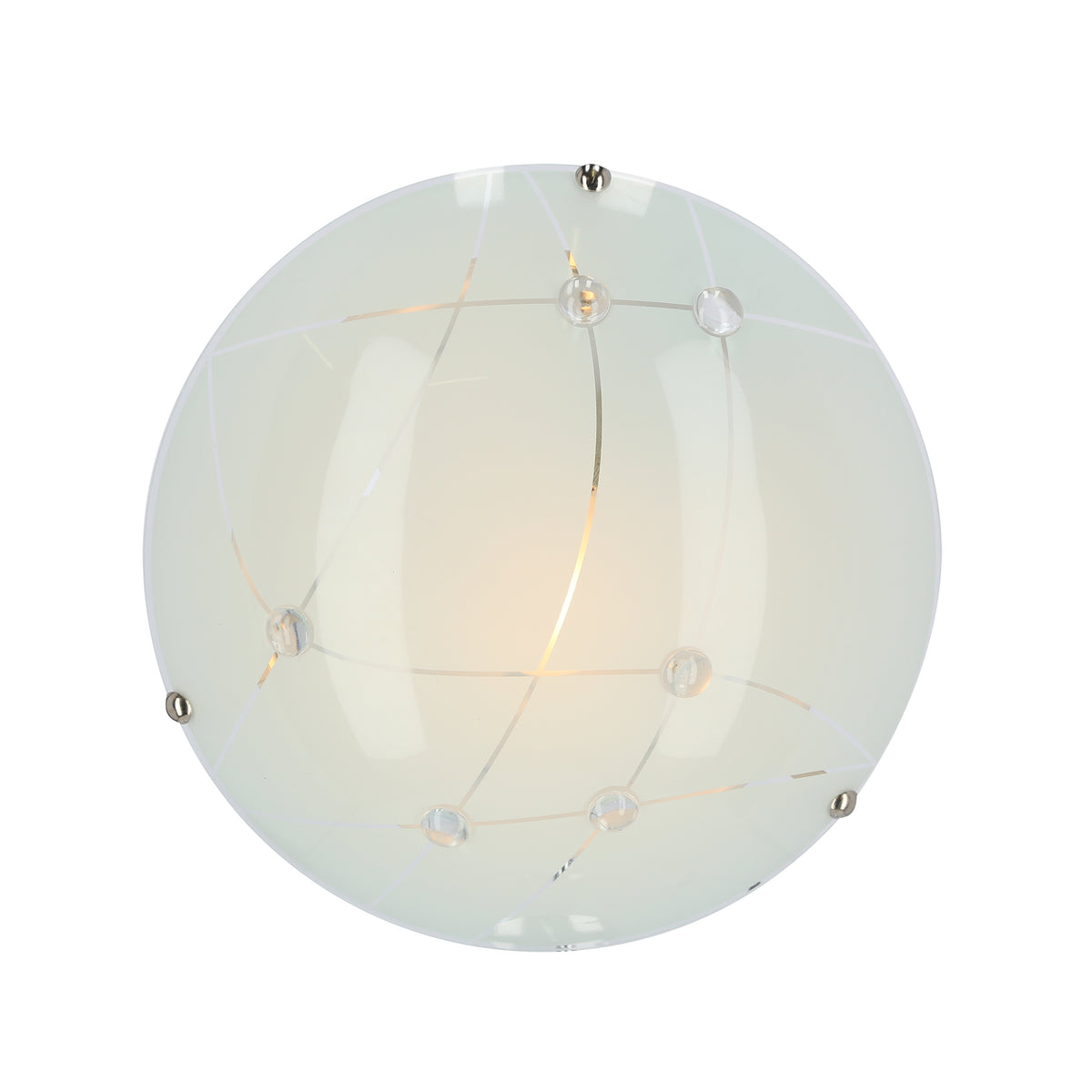 Plafonnier Acier Verre Transparent · Duca