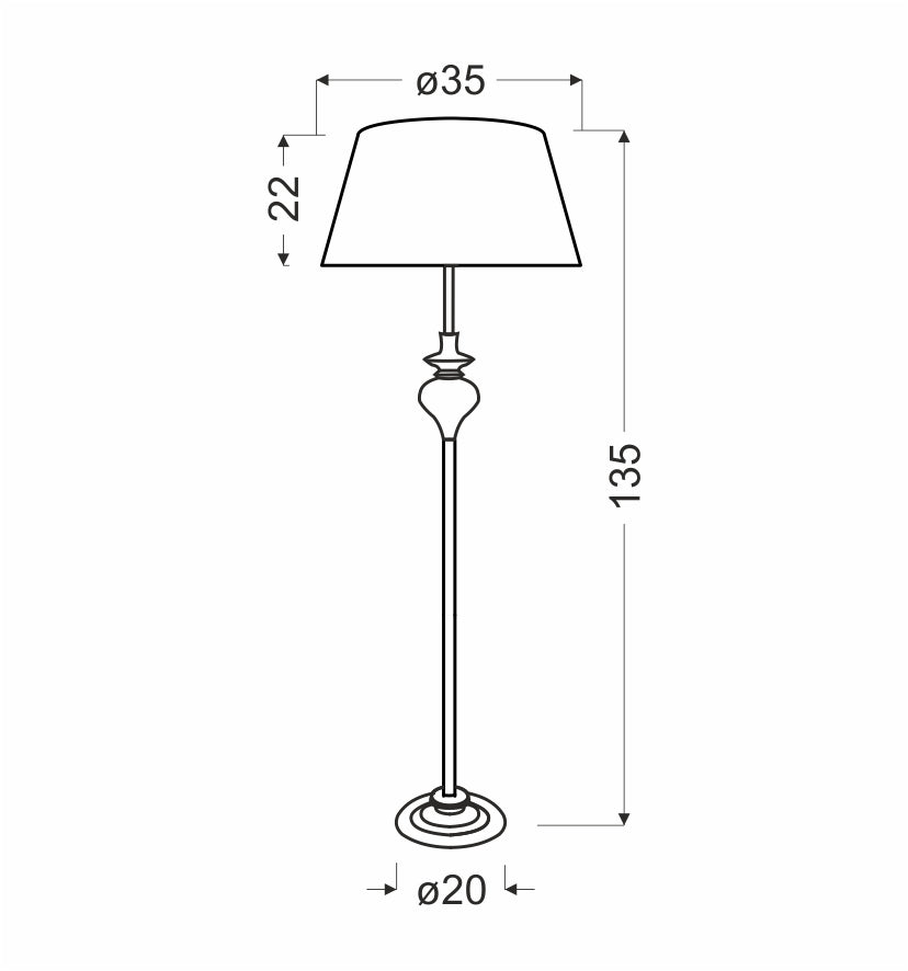 Lampadaire Acier Tissu E27 · Prima · photo 5