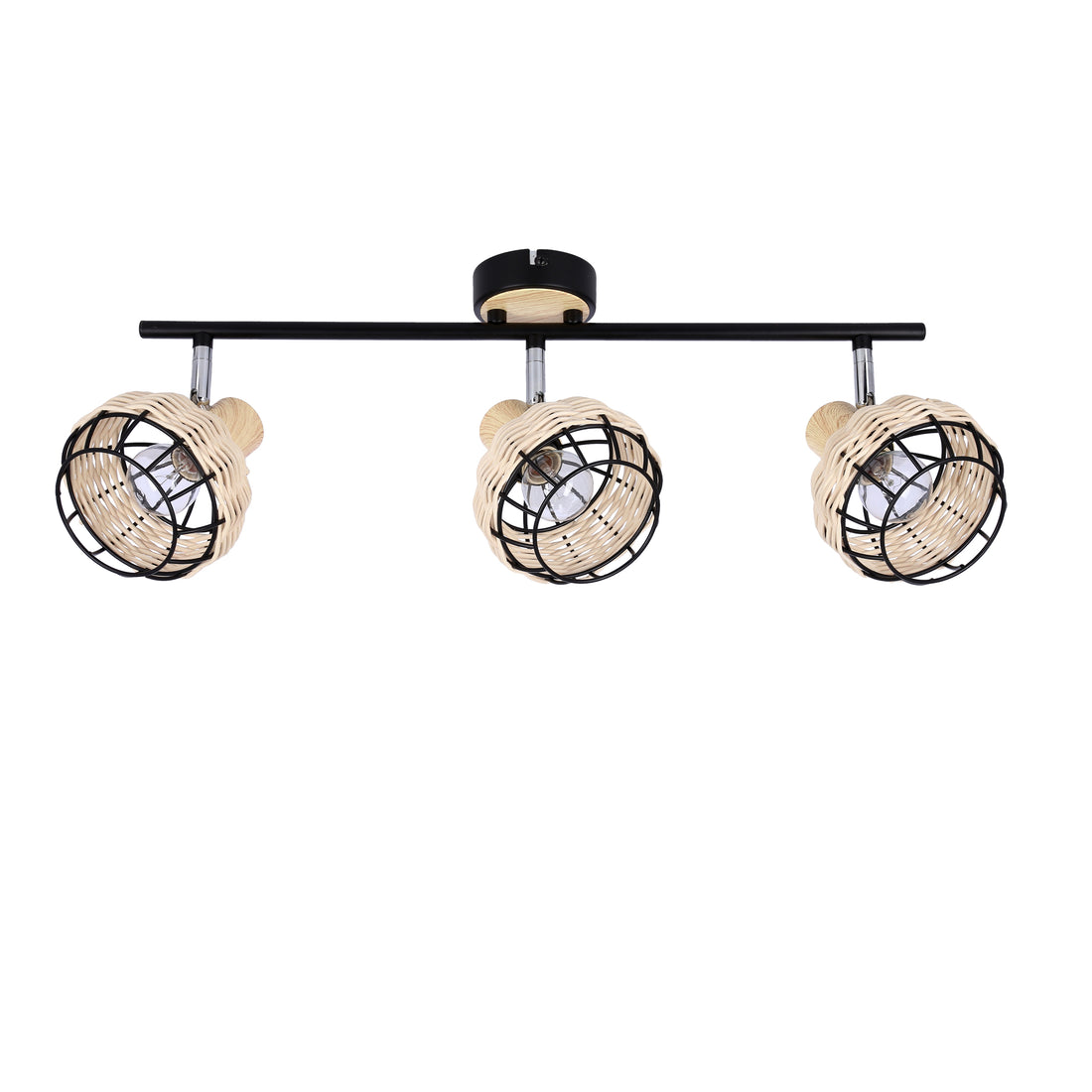Plafonnier 3 Lampes Noir E14 · photo 3