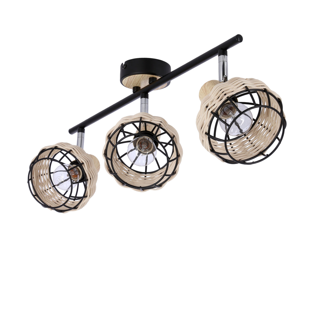 Plafonnier 3 Lampes Noir E14 · photo 4