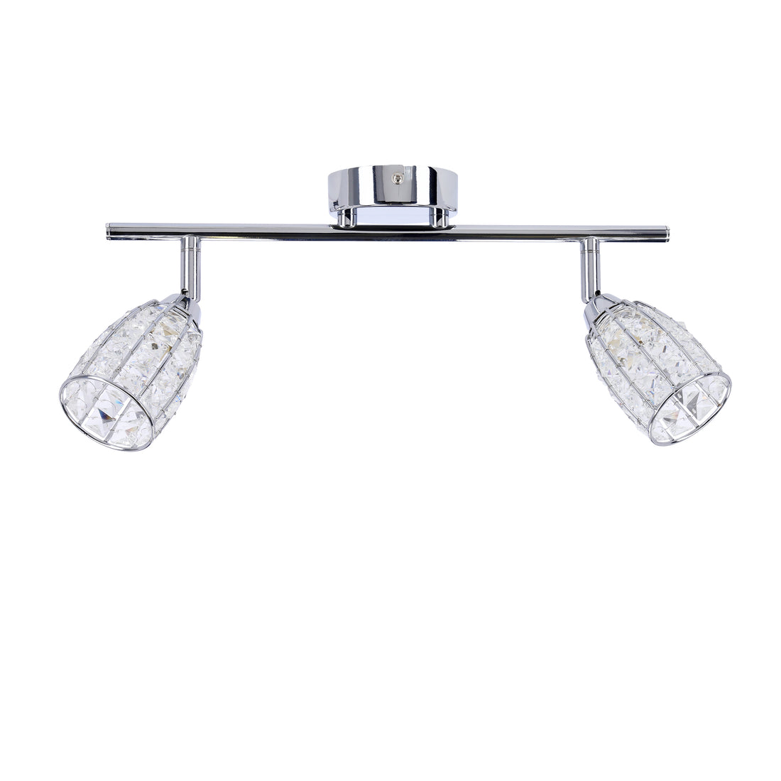 Plafonnier 2 Lampes Chromé Transparent · photo 2