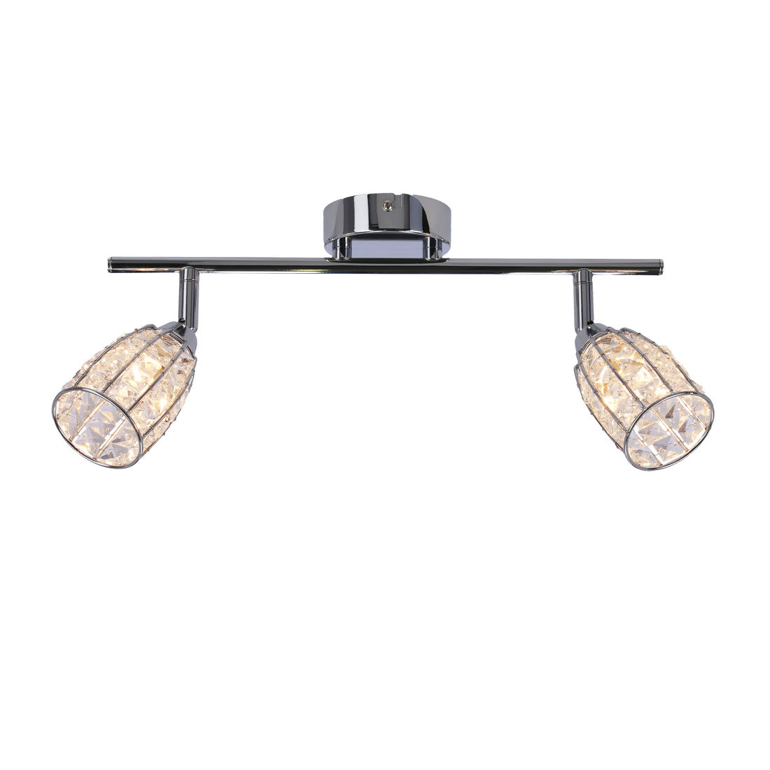 Plafonnier 2 Lampes Chromé Transparent · photo 3