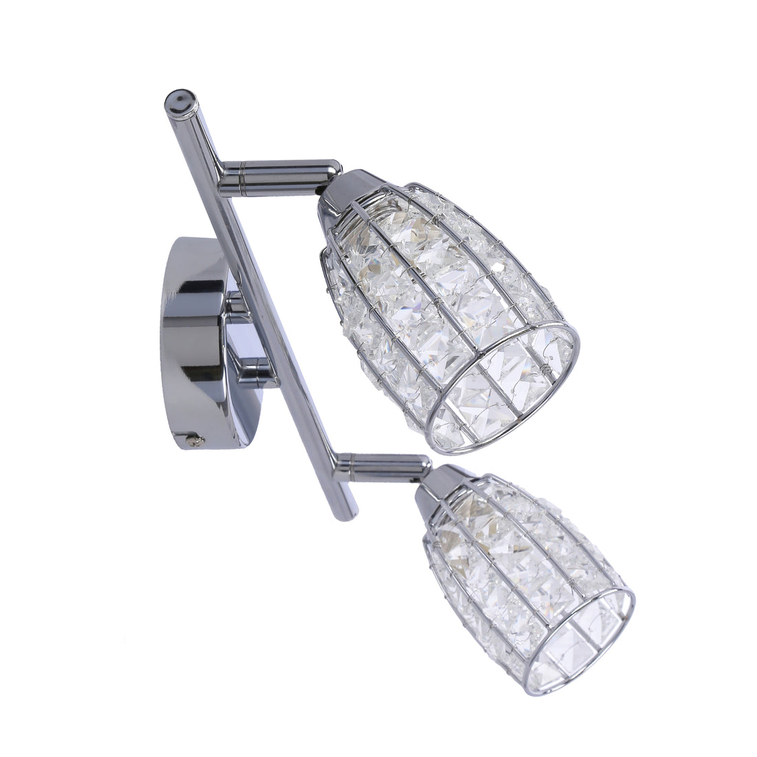Plafonnier 2 Lampes Chromé Transparent · photo 4
