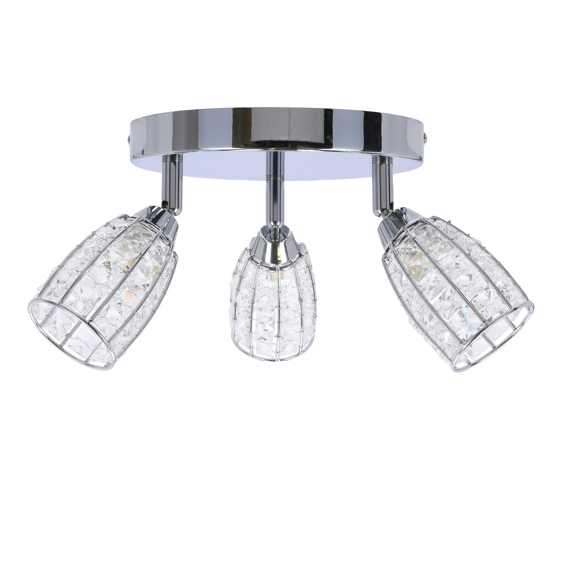 Plafonnier 3 Lampes Chromé Transparent · photo 4