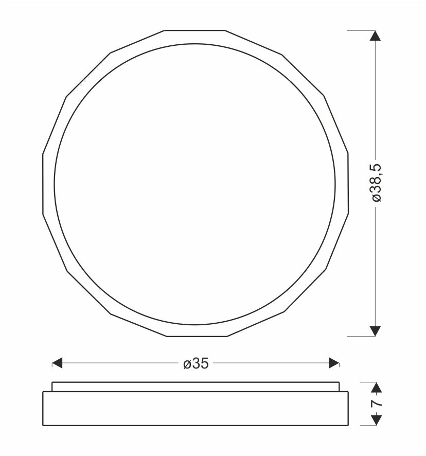 Plafonnier LED Acier Composite Blanc · Cadix · photo 3