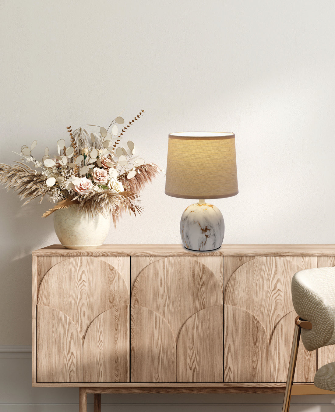 Lampe à poser Tissu Céramique · Adelina · photo 2