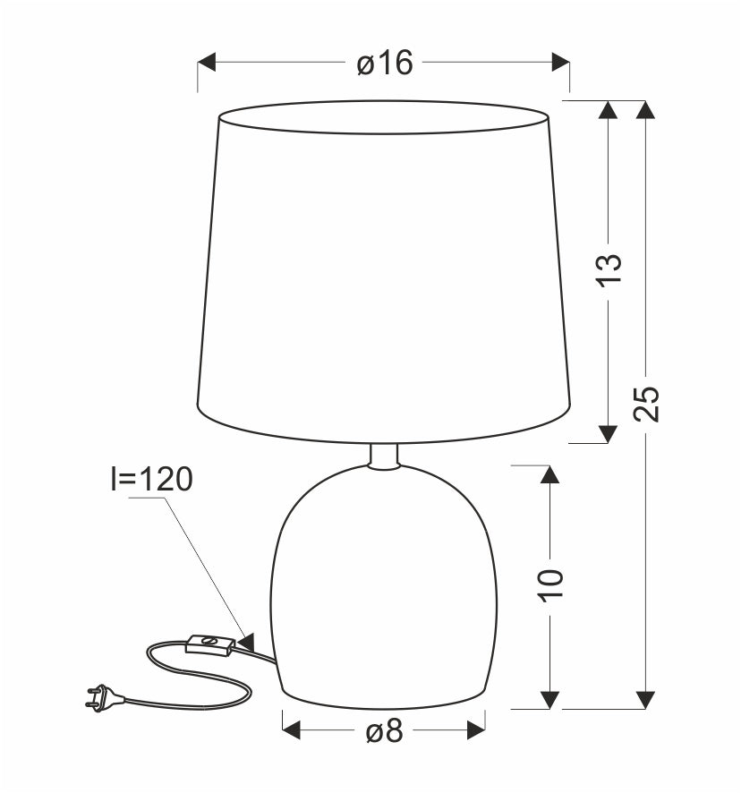 Lampe à poser Tissu Céramique · Adelina · photo 3