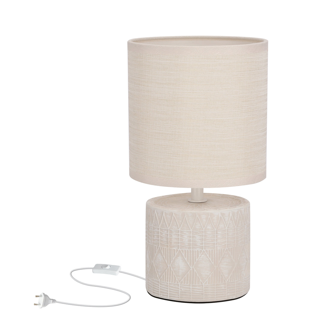 Lampe à poser Tissu Céramique · Dina
