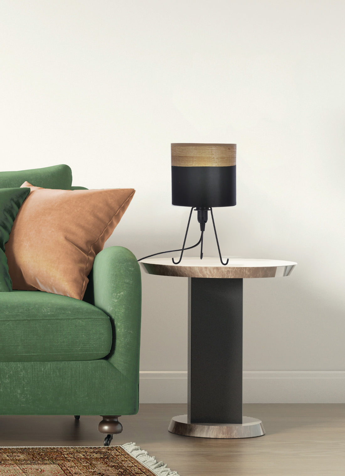 Lampe à poser Acier Tissu E14 · photo 2