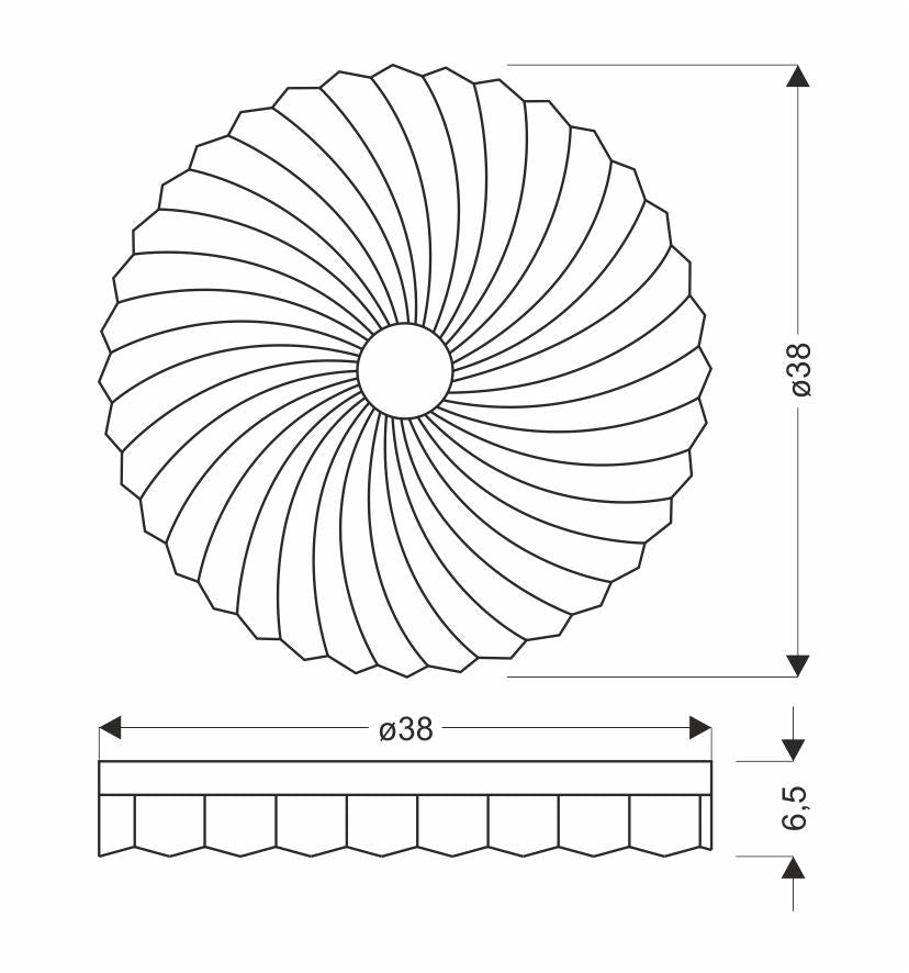 Plafonnier LED Acier Composite Blanc · photo 3