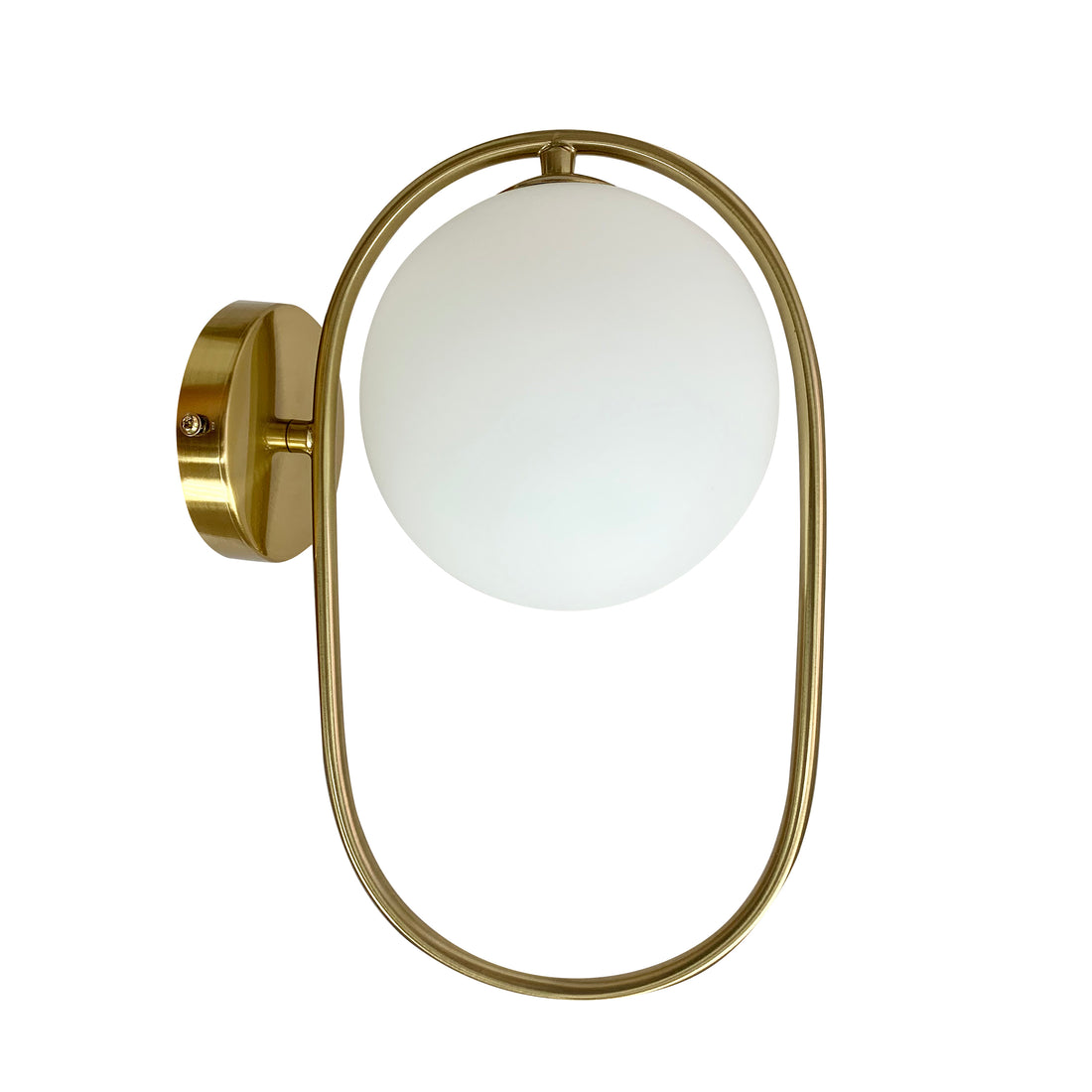Applique Cordel doré, verre blanc