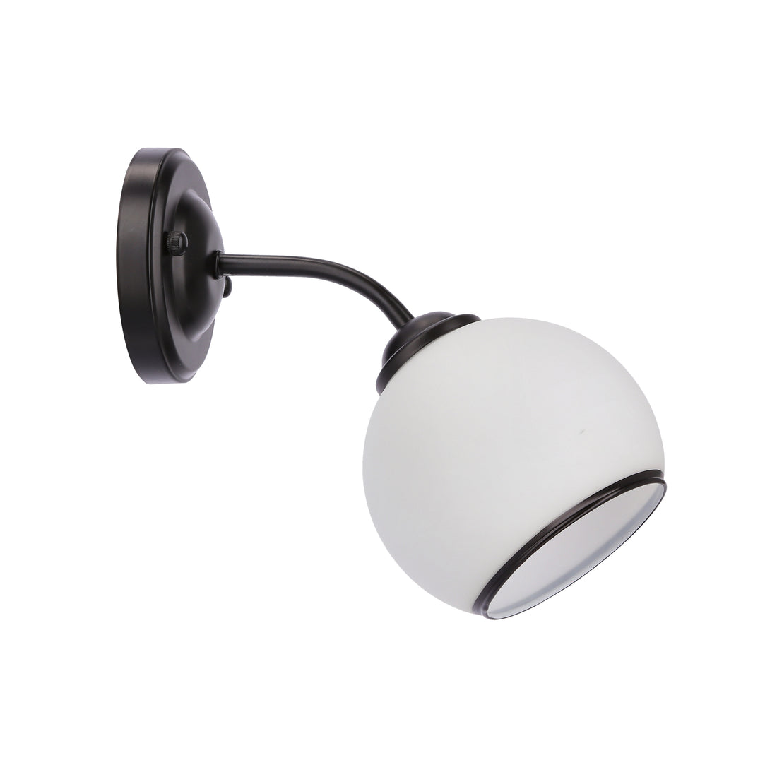 Applique murale Acier Verre Noir Blanc · Marinen