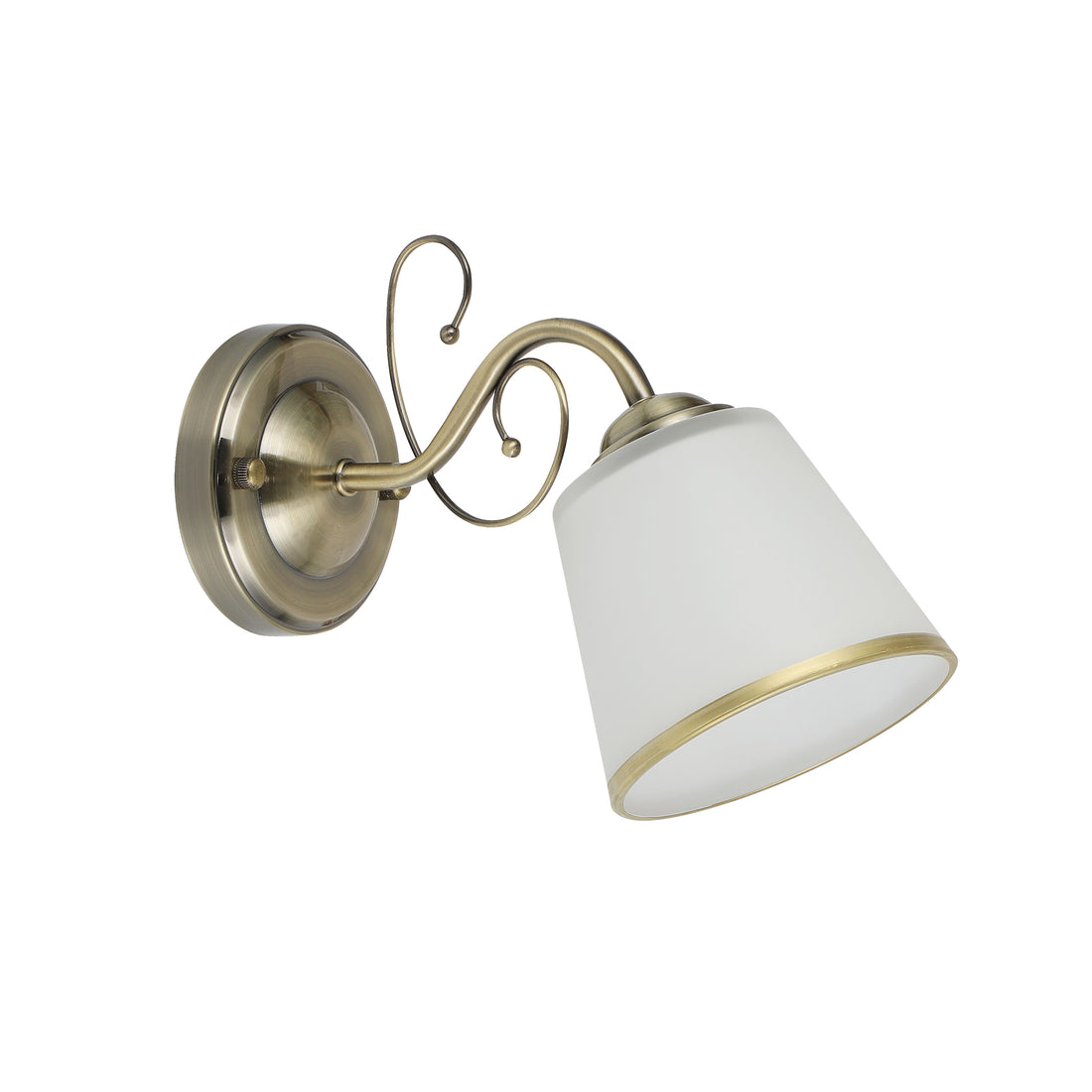 Applique murale Acier Verre Antique Laiton · Losanna