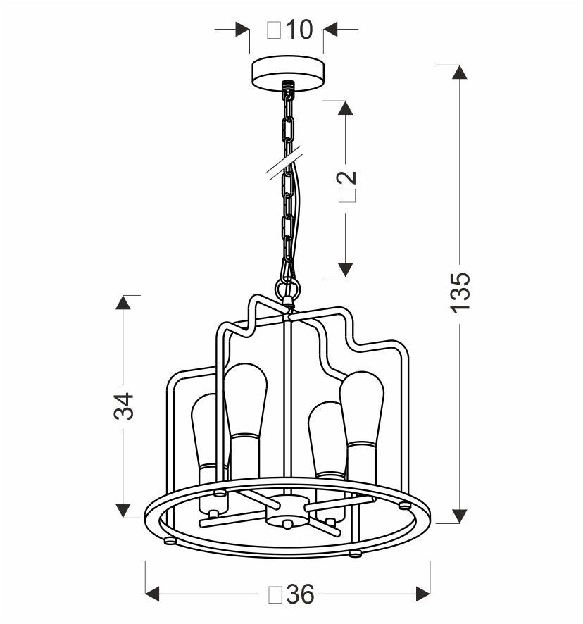 Suspension Acier Noir E14 · Datus · photo 4