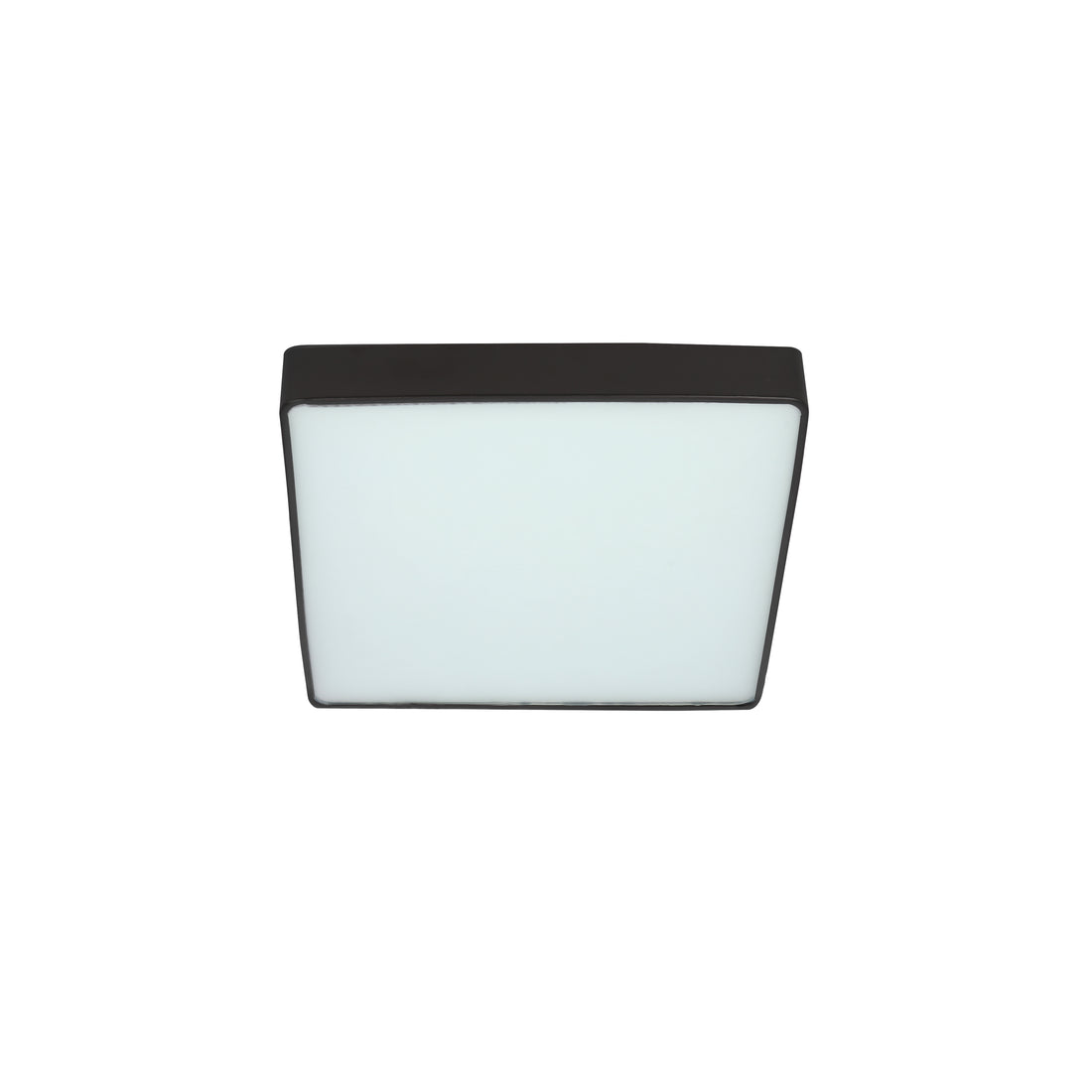 Plafonnier LED Acier Verre Noir · Quattro