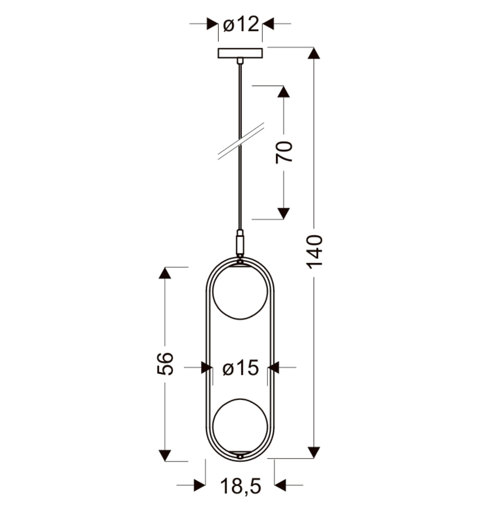 Suspension Métal Verre Argenté · photo 3