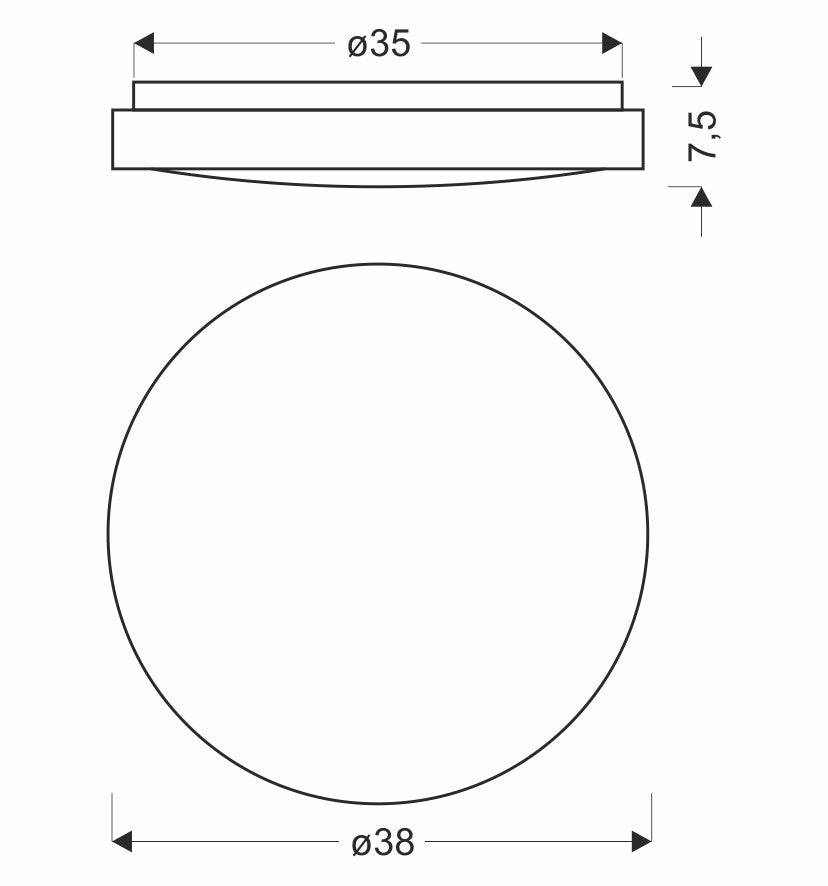 Plafonnier LED Acier Composite Blanc · photo 5