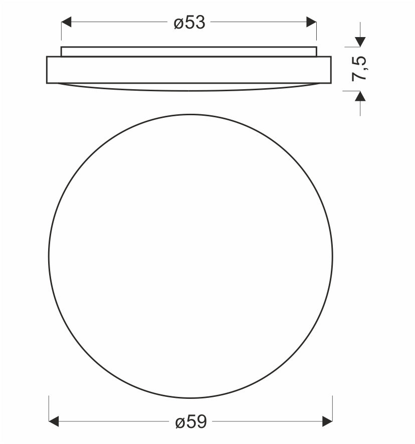 Plafonnier LED Acier Composite Blanc · Tens · photo 4