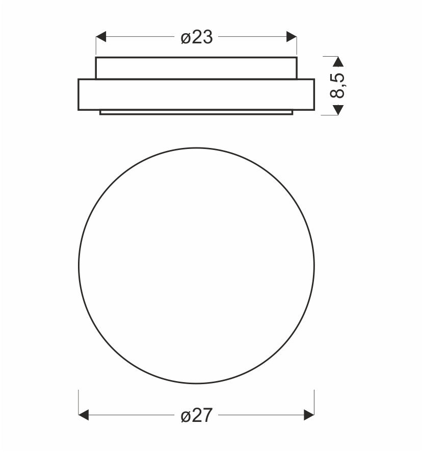 Plafonnier LED Acier Composite Blanc · photo 5