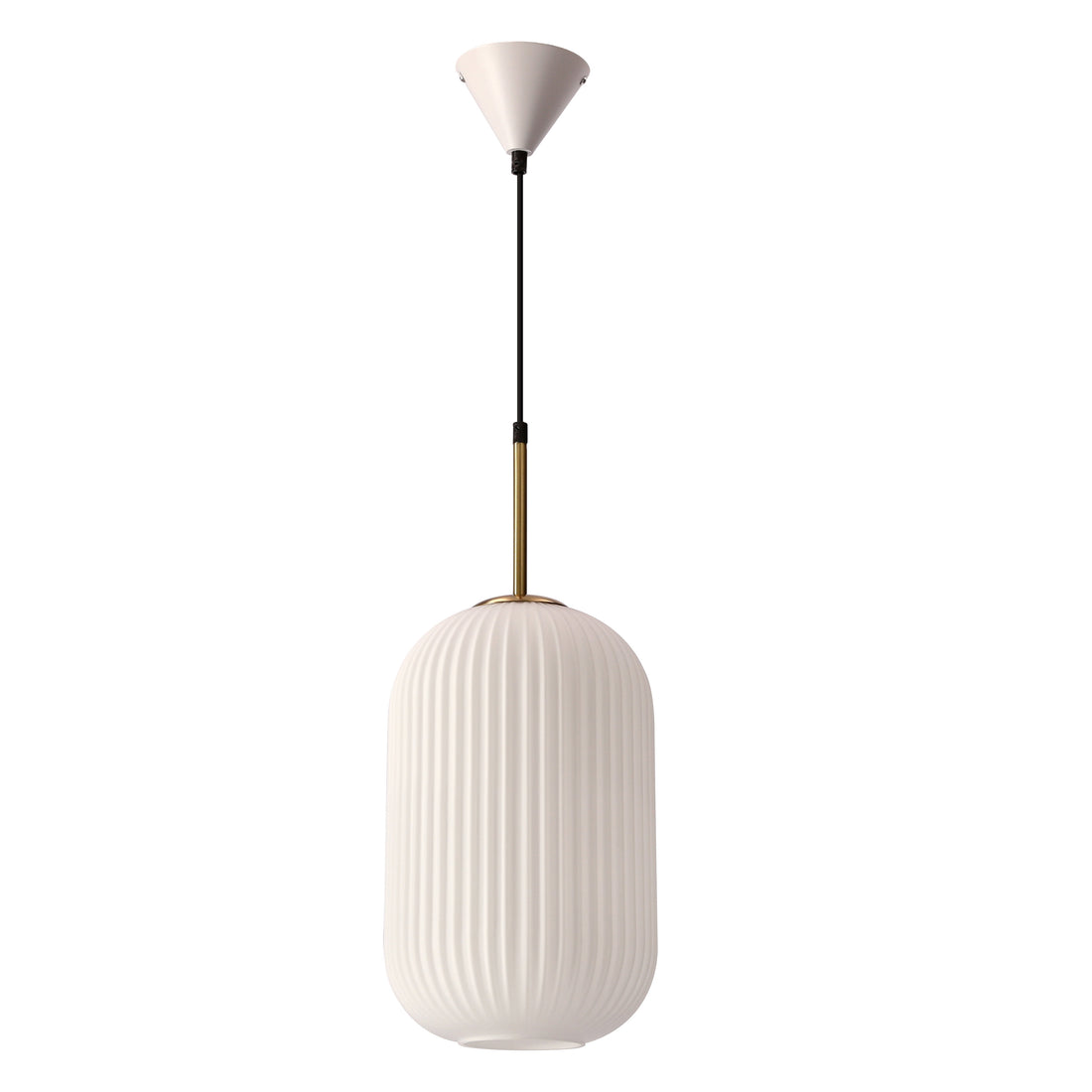 Suspension Métal Verre Blanc et Doré · Cresto
