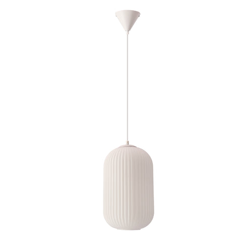 Suspension Métal Verre Blanc