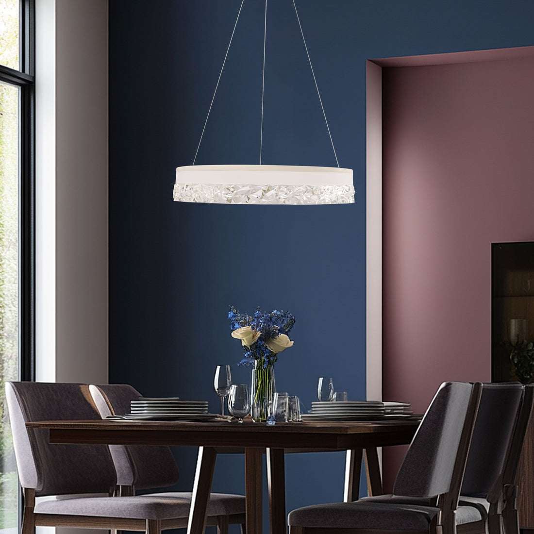 Suspension LED Acier Composite Blanc · Frozi · photo 2