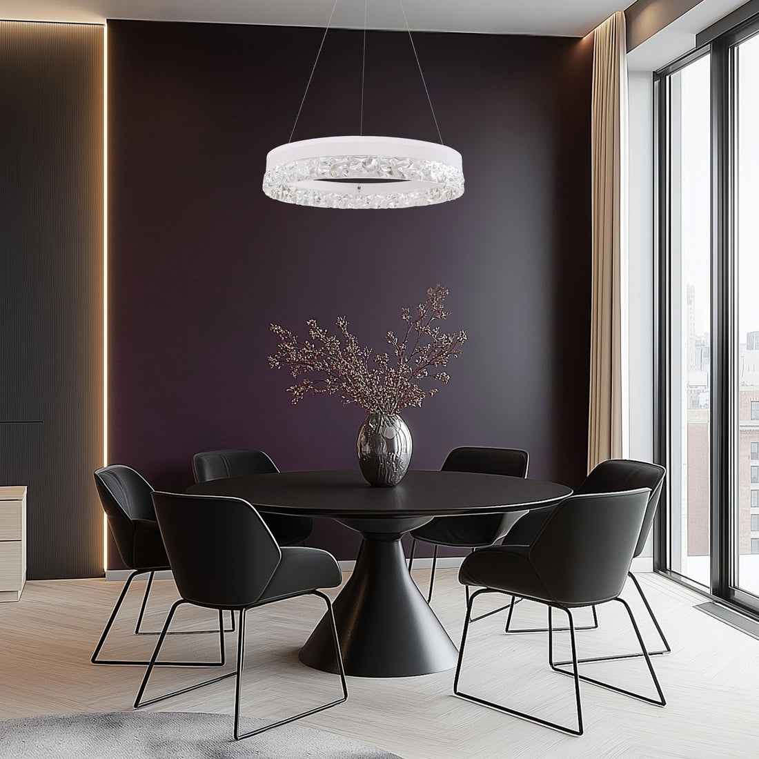 Suspension LED Acier Composite Blanc · Frozi · photo 4