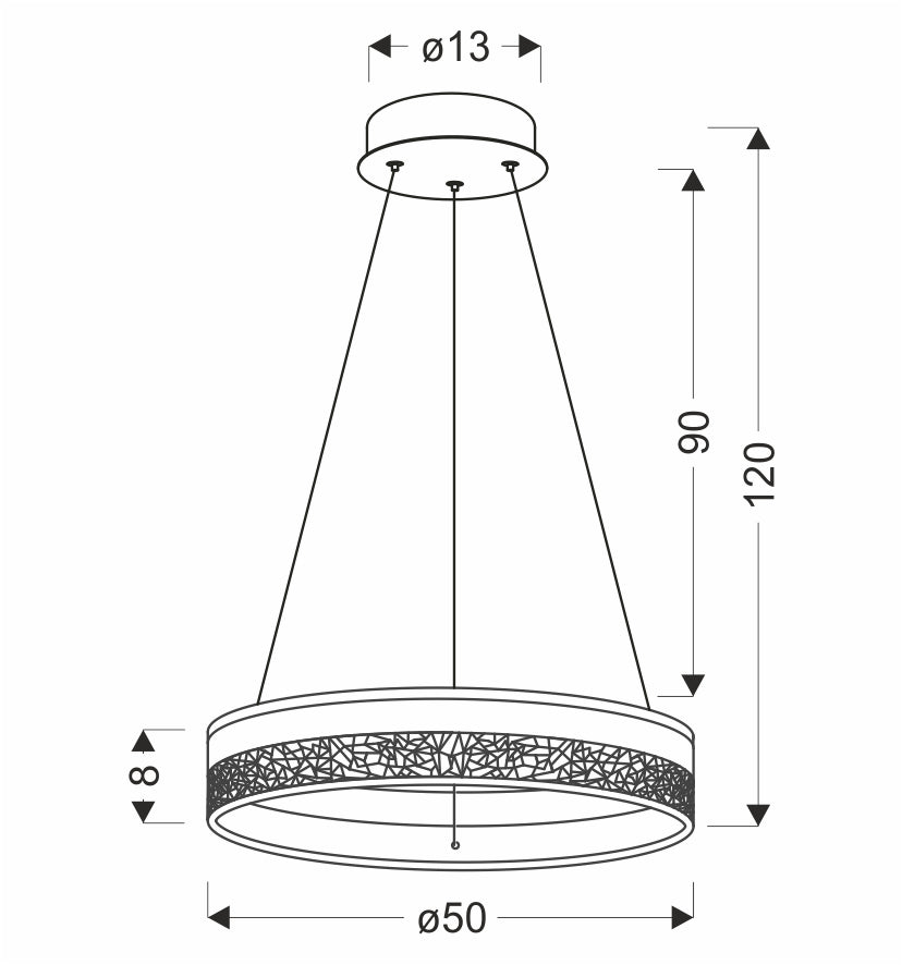 Suspension LED Acier Composite Blanc · Frozi · photo 5