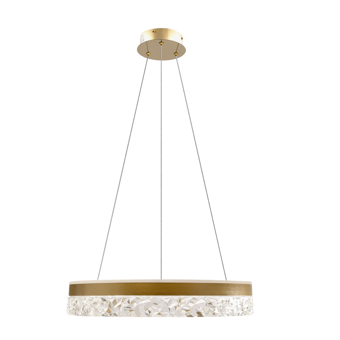 Suspension LED Acier Composite Doré · Frozi