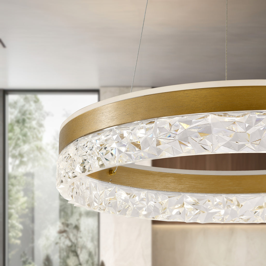 Suspension LED Acier Composite Doré · Frozi · photo 2