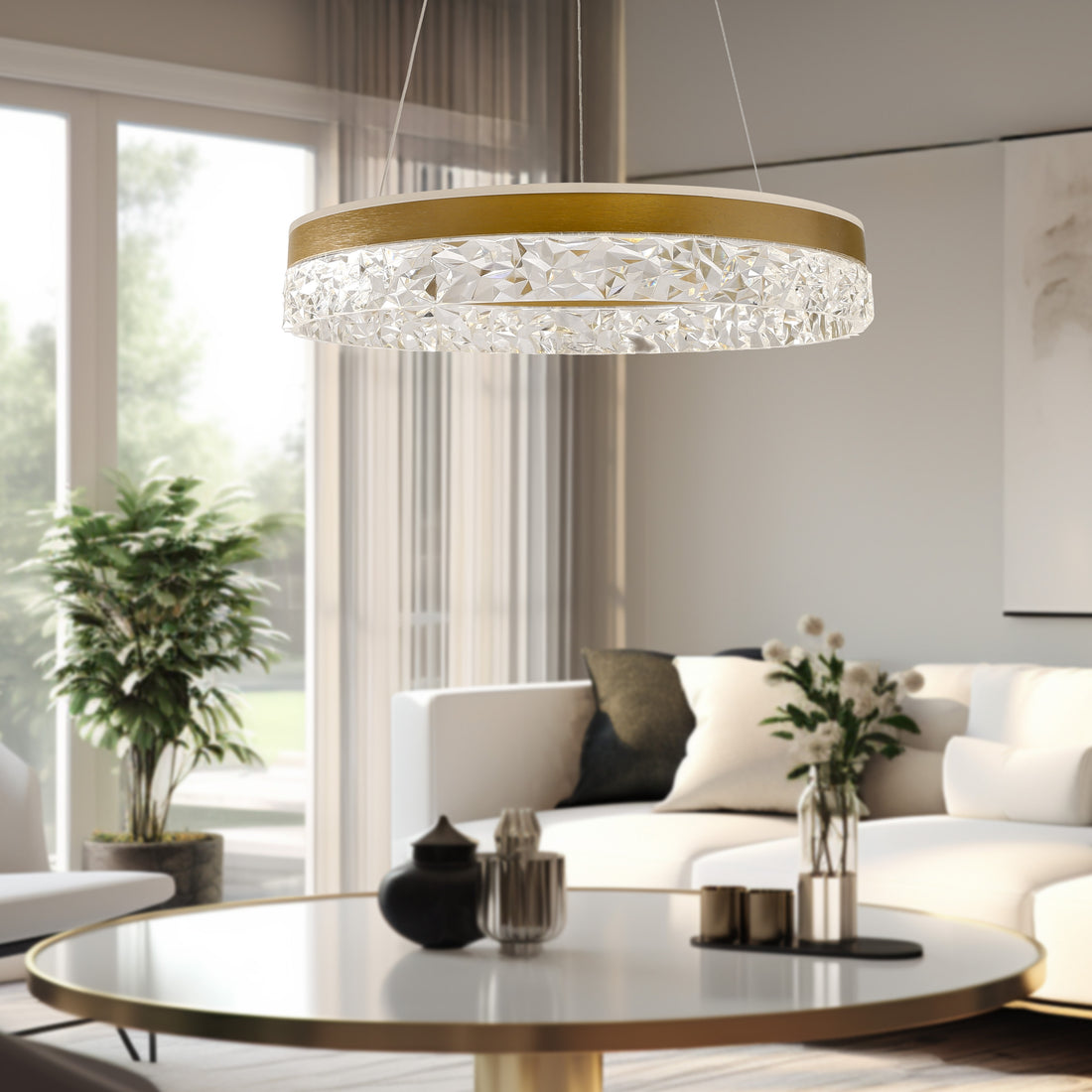 Suspension LED Acier Composite Doré · Frozi · photo 3