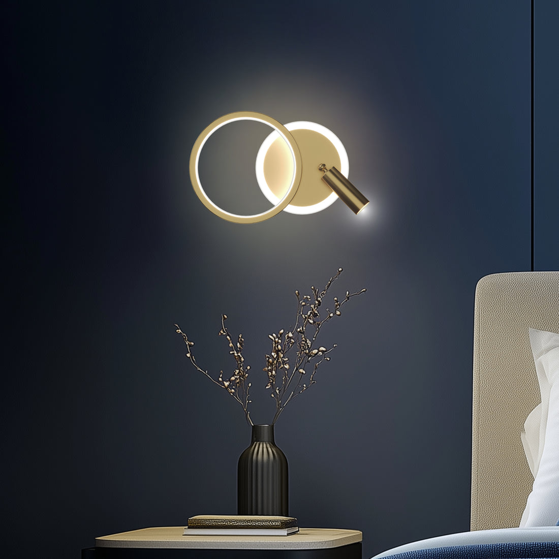 Applique murale 3 Lampes LED Doré · Monet · photo 2